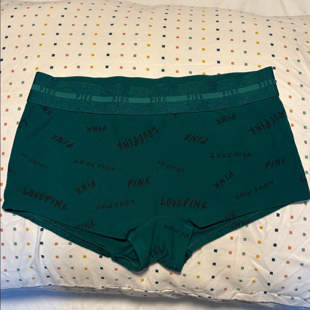 NWOT Green Love “Pink” Boyshorts